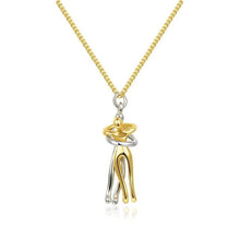 Load image into Gallery viewer, Couple Hugging Pendant Necklace DR Custom Formulations Gold-white 45cm 