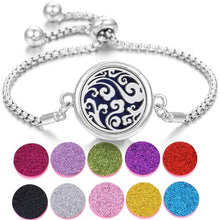 Load image into Gallery viewer, Stainless Steel Perfume Bracelet DR Custom Formulations Silver 7-10Piecess Sequin Pads 