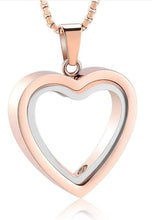 Load image into Gallery viewer, Heartfelt Remembrance: Stainless Steel Heart-Shaped Cremation Pendant DR Custom Formulations 