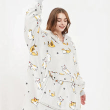 Load image into Gallery viewer, Heated Hoodie Blanket DR Custom Formulations Cats 