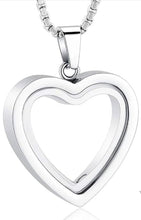 Load image into Gallery viewer, Heartfelt Remembrance: Stainless Steel Heart-Shaped Cremation Pendant DR Custom Formulations 