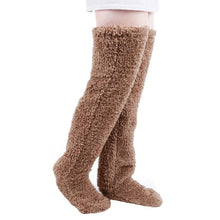 Load image into Gallery viewer, Over Knee High Fuzzy Long Socks DR Custom Formulations Auburn 